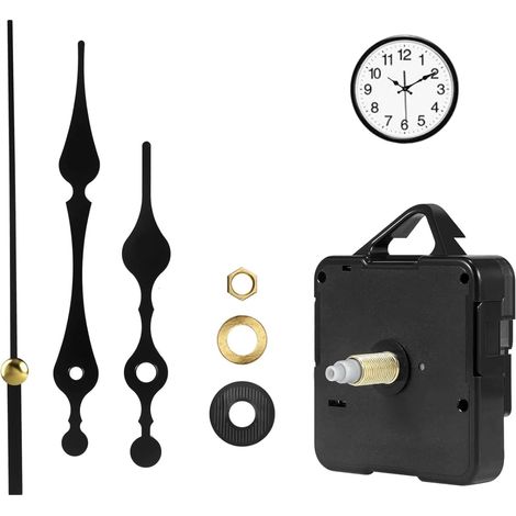 Mécanisme Horloge Murale Silencieux avec Aiguille Horloge – Kit Complet Réparation et Bricolage (1/5)