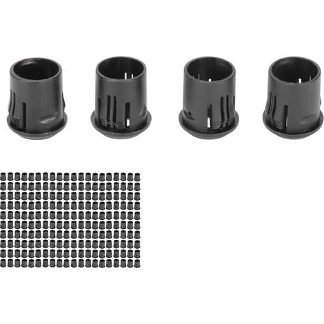 Support LED 8mm noir, douille de lampe en plastique, capuchon de voyant lumineux long, manchon de lampe 8mm, lot de 200 pièces (1/5)