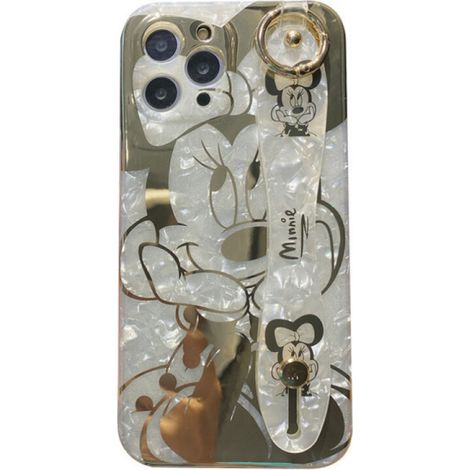 Questa custodia presenta un design a conchiglia placcato oro scintillante ed è progettata per iPhone 13 Pro Max. Offre una protezione completa grazie alla sua struttura leggera in TPU, al design accat (1/2)