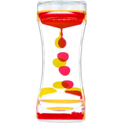 Sablier coloré à huile anti-stress pour enfants et adultes - Minuteur liquide apaisant à bulles, jouet relaxant de motion, décoration de bureau (1/5)