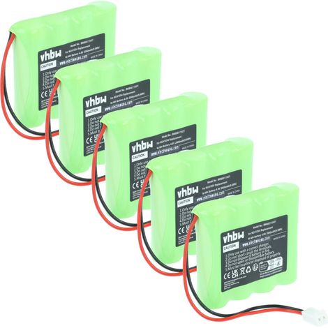 vhbw 5x Battery compatible with Teleradio LI-TX-MD10, LE-TX-MX10, LI-TX-MN6 Industrial Radio Remote Control (2000 mAh, 4.8 V, NiMH) (1/4)