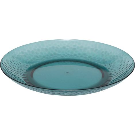 Assiette Estiva, diamètre 27 cm, plastique, bleue