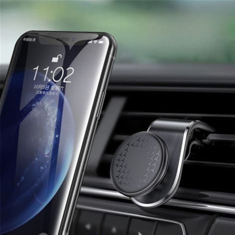Support Téléphone Portable Voiture Prise Allume-Cigare - Fixation Magnétique Forte - Forme L Réglable - Pour Smartphones Tous Modèles - 1 Pièce (1/4)