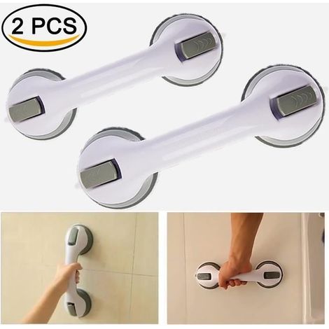 2 pcs salle de bain Poignée Sécurité Ventouse Baignoire Poignée douche Prise ,Accoudoir amovible (1/4)