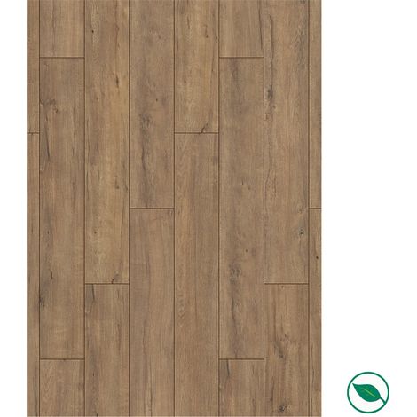 Forestea – Sol stratifié effet parquet 8 mm – 1288 x 195 mm – Classe 32/AC4 pour usage intensif – Surface antibactérienne – Boîte de 9 lames (1/3)