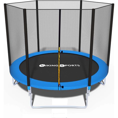 Cama elástica - azul - 252 cm - con red - hasta 120 KG