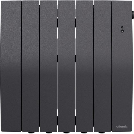 Atlantic – Radiateur à inertie 750W horizontal gris – Chaleur douce et homogène – Dimensions 604x602x145mm – 500616 (1/5)