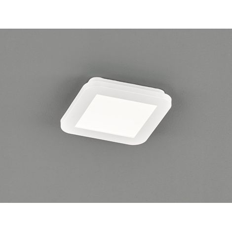Dimmbare LED Deckenleuchte CAMILLUS flache Badezimmerlampe 17x17cm Weiß IP44 (1/5)