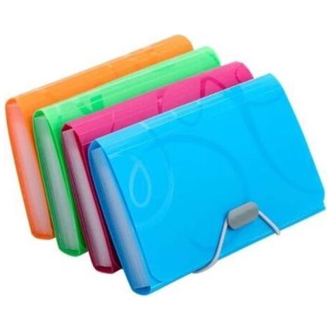 NALOOKAMIC Trieur extensible 4Pcs A6 – 13 poches colorées – Organisateur de documents léger en polypropylène – Portable et résistant à l'eau (1/5)