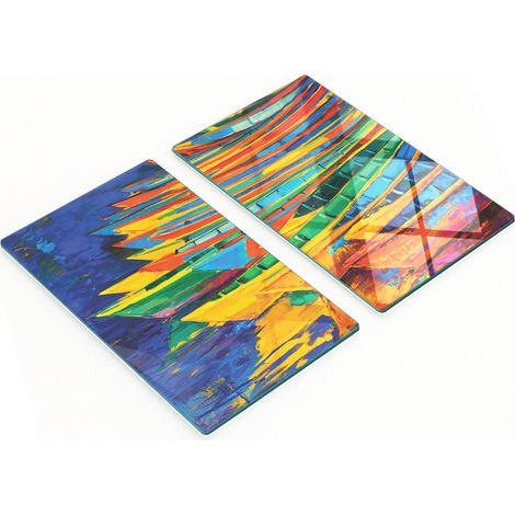 Tablas de cortar decorativas de cristal para cocina con dise帽o de barco, 2 x 30 x 52 cm.