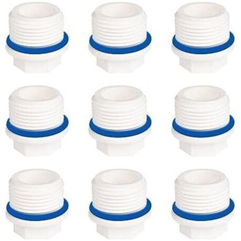FENOPLASTICA24.6mm Bouchon Plomberie Male 9 Pièces Bouchon D'Obturation Male Bouchon D'Étanchéité Pour Tuyau Bouchon Robinet Hexagonal Bouchon Hexagonal En Plastique Bouchon Male Plomberie Bouchon fil (1/5)