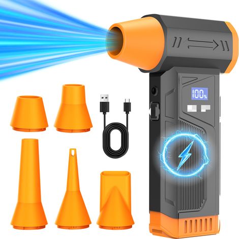 Ventilador, soplador de polvo/nieve de alta velocidad, ventilador de mano, mini ventilador portátil para exteriores, purificador de aire, mini ventilador de alta velocidad para limpiar aparatos electr (1/5)