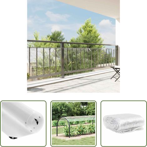 Protection extérieure - Bâche transparente avec œillets 1x8 m PVC (1/5)