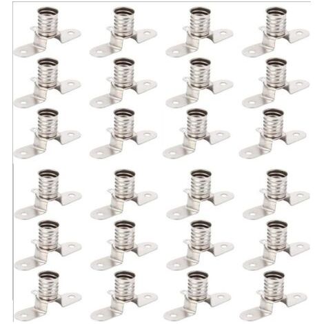 E10 Douille Ampoule 24 Pièces Douilles E10 pour Lampe de Signalisation Douille E10 avec Cosses à Souder,Vissez le Petit Porte-Ampoule pour Expériences Circuits Electriques Tests (1/5)