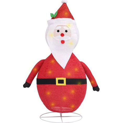 Figurine de Père Noël LED décorative pour Noël, tissu de haute qualité, 60 cm (1/5)