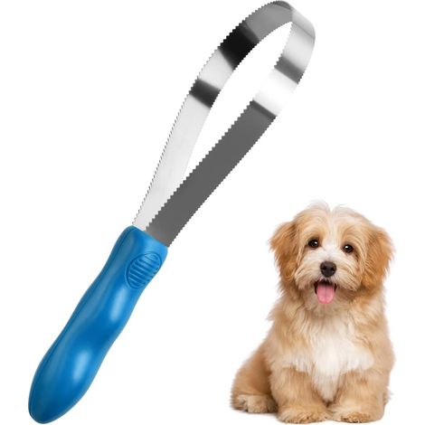 Tondeuse en métal pour chiens, brosse double face pour l'épilation, peigne anti-poils pour animaux, outil de toilettage pour animaux de compagnie (1/5)