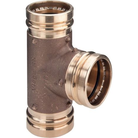 Viega Pièce en T Sanpress XL 354442108 x 88,9 x 108 mm, bronze