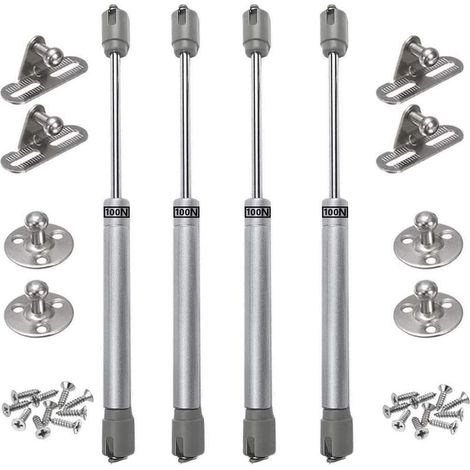 4PCS Vérins à Gaz 100N - Ressorts Amortisseurs pour Porte Armoire Cuisine, Bras Pneumatique de Levage (1/5)