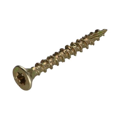 Vis bois TEKOR Tête fraisée Cranté 4X35 Filetage total TORX T20 ZBCR3+ Pointe antifendage type 17