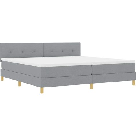 Maison Exclusive - Letto a Sorgente LED Grigio chiaro 200 x 200 cm Tessuto (1/5)