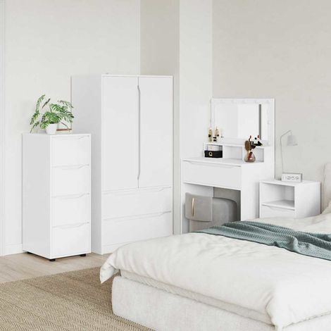 vidaXL Storage Cabinet 40 x 48 x 105 cm Engineered Wood White