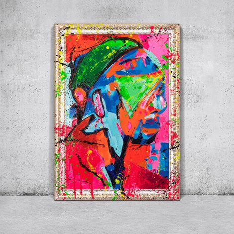 Gemälde Farbe als Gefühl Rahmen Weiß 120x80 cm (1/5)