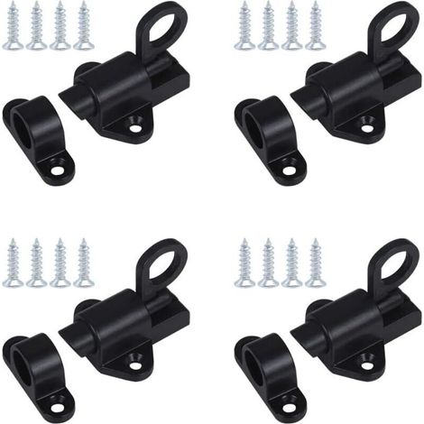 Automatic spring lock for doors and cabinets – Set of 4, made of lightweight and sturdy aluminum, compatible with wood and furniture