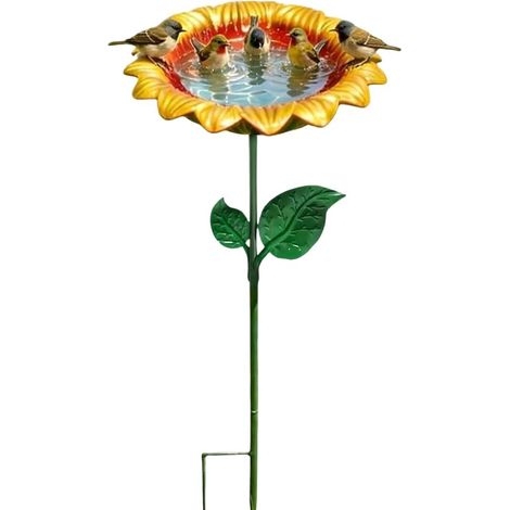 Bird Bath, Outdoor Bird Feeder, Bird Feeder Decoration for Garden, Removable Pond Light, Feed and Shelter for Oisea, for Garden Decoration, Patio, Yard, Lawn (1/2)