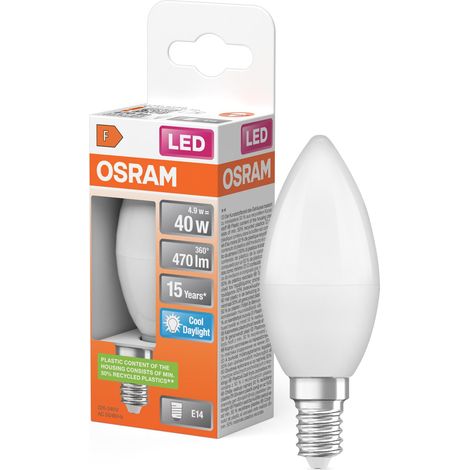 Ampoule LED Culot: E14 Lumière du jour froide 6500 K 5,50 W équivalent à 40 W LED STAR CLASSIC B