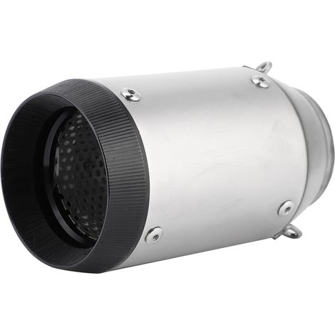 Échappement universel moto rond 60mm/2.36in, silencieux arrière compatible Kawasaki Z900 Z1000 Ninja 250 400, tube de queue acier, kit complet (1/5)