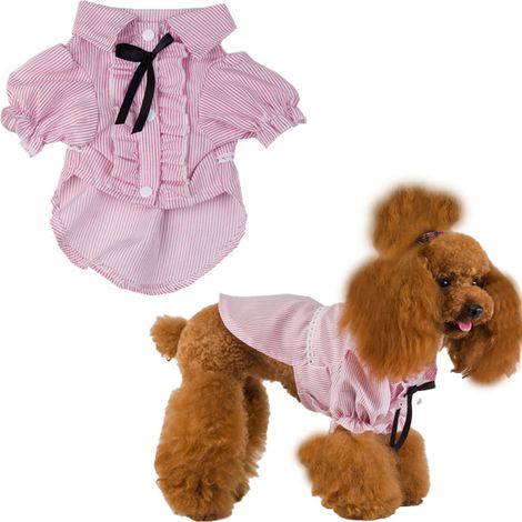 Chemise Pour Chien Et Chat - Vêtement Respirant En Coton Doux - Pour Petit Chiot Et Félin - Taille S À Xl (1/5)