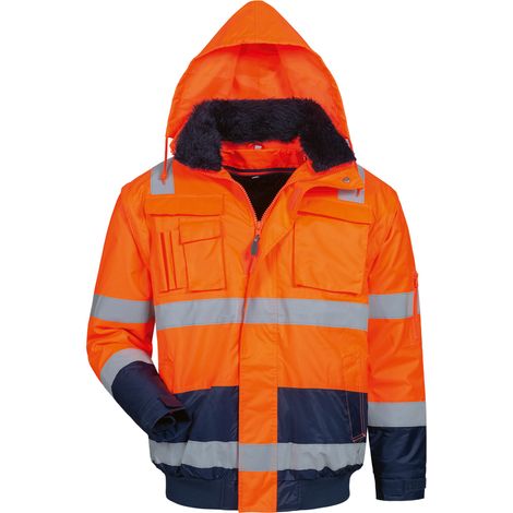 Gr .L (54/56) OLIVER WARNSCHUTZ PILOTJACKE ORANGE/MARINE orange OLIVER HIGH (1/2)