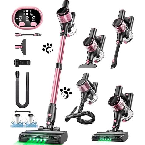 Aspirateur Balai Sans Fil 500 W 40 kPa, Fonction 10 en 1, Autonomie 45 min, Aspirateur pour Maison, Tapis, Sols Durs et Poils d’Animaux (1/5)
