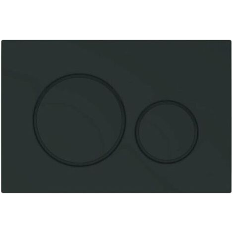 Sjqka – Plaque de commande WC Sigma 20 – Noir Mat – Matériau synthétique durable – Montage sans outil – Gestion efficace de l'eau (1/2)