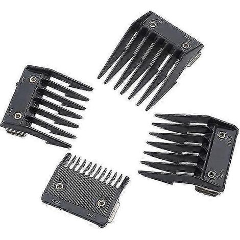 Un ensemble de 4 peignes à cheveux avec supports métalliques, 3 mm, 6 mm, 9 mm et 12 mm. (1/5)