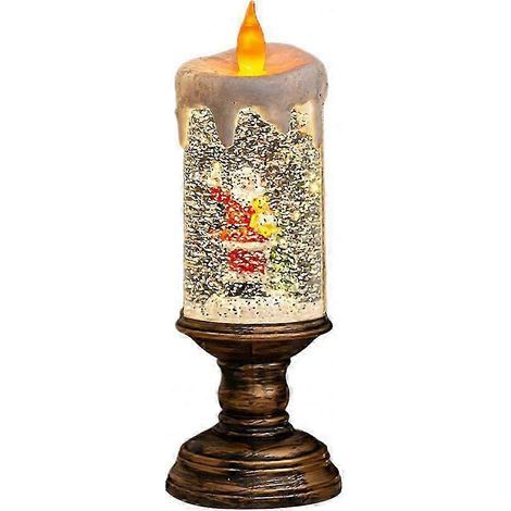 Bougies de Noël LED sans flamme en forme de Père Noël, idéales pour les décorations de fêtes. (1/5)