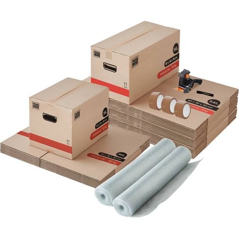 Pack and Move - Kit déménagement Premium T3/T4 + marqueur noir et 3 adhésifs offerts (1/5)