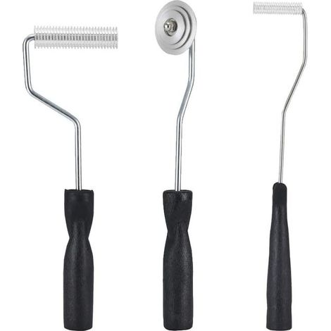 Kit de herramientas de rodillos de fibra de vidrio, juego de 3 rodillos de resina de fibra de vidrio para reparación de bañeras, duchas y tinas (1/5)