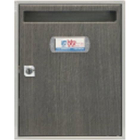 Boîte aux lettres verticale inox intérieur/extérieur frêne Teide 300x240x80mm 15821