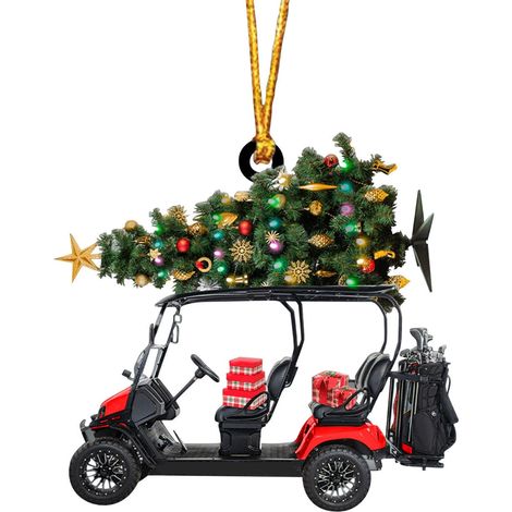 Golf-Ornament – Passend zu Golfgeschenken 2024, Weihnachtsbaumschmuck für Golfer, Golftaschen-Ornament, Geschenkidee für Golfer (1/5)
