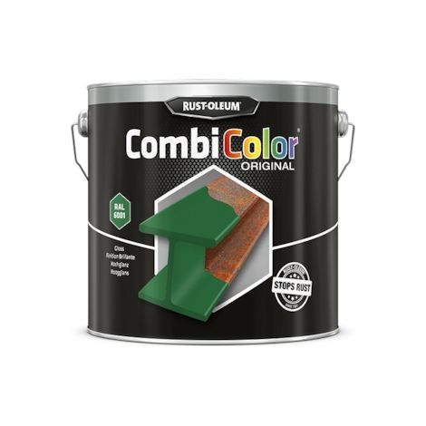 Peinture anti-rouille COMBICOLOR - Vert émeraude RAL 6001 - 2.5 L - RUST-OLEUM