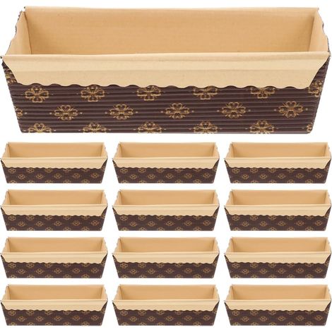 25 pièces Moules Cake Jetables Papier Kraft Épais Résistant Haute Température pour Pâtisserie Cuisson Gâteau Barquettes Four Multifonctionnelles Maison -