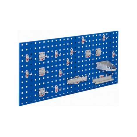 Kappes ®RasterPlan Einsteigerset 6 1x Lochplatte 1000x450mm 1x Werkzeughaltersortiment 18-teilig Enzianblau RAL 5010 (1/4)