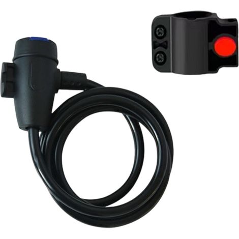 100cm x 12mm Bike Câble Antivol Cadenas Serrure Spirale Pr Vélo VTT Moto Scooter (1/5)
