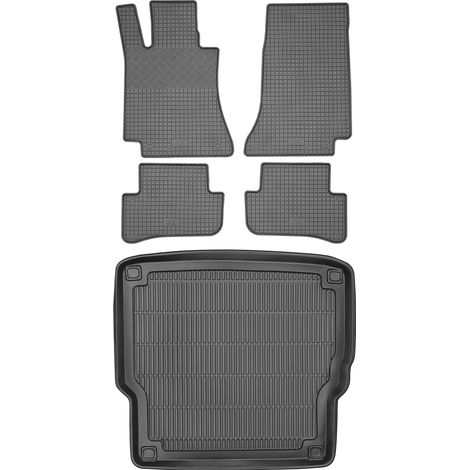 Juego de alfombrillas de goma para coche y maletero para Mercedes Clase C W205 Estate (2014-2021).