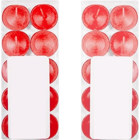 TRADE SHOP - Set 30 Candele Candela Profumata Fragranza Fragola Strawberry Rosso Profumo -