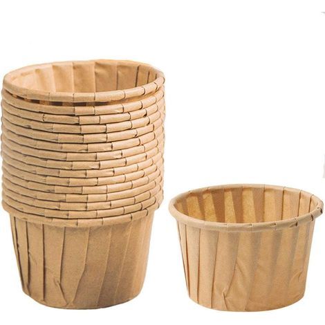 Cupcake Liner - Tulip Shape Baking Cup - Greaseproof Food Grade Paper - 6.5 x 5 x 4 cm - For Oven Microwave Use - 50 Pieces (1/4)