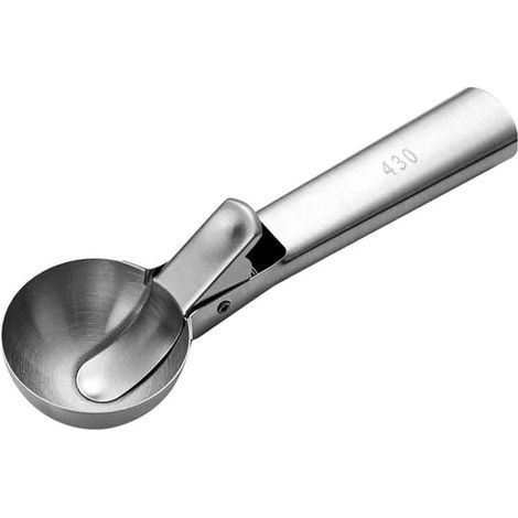 1 Cuillère à glace,Acier inoxydable,Système à gâchette,Tête sphérique,Cuisine,Desserts,Fruits (1/5)