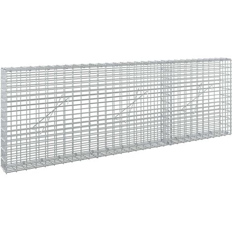 Gabione mit 5 mm Draht und 5x2,5 cm Maschen 150x10x50 cm vidaXL (1/5)