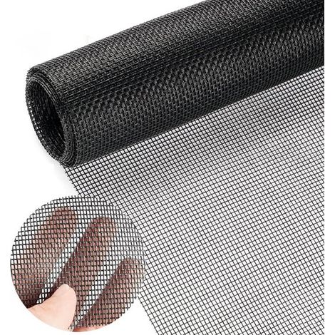 Mosquitera - 120 cm x 5 m - Mosquitera recortable para ventanas, tragaluces y puertas de patio - Negra - 1 rollo (1/5)
